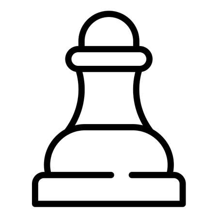 Pawn chess icon outline vector. Queen game. Piece kingのイラスト素材