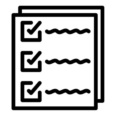 Completed form icon outline vector. Online user. Account memberのイラスト素材