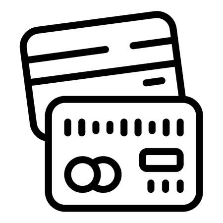 Credit card wishlist icon outline vector. My locator. Online orderのイラスト素材