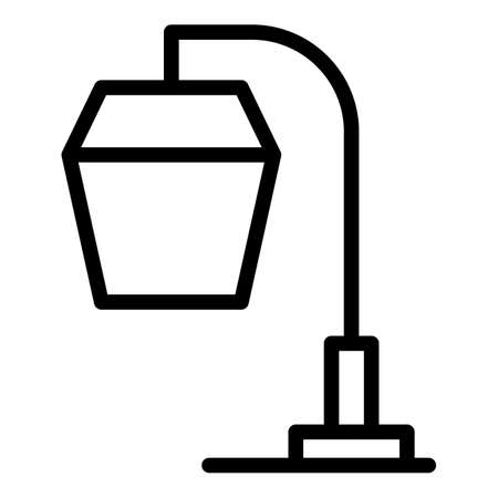 Led lamp icon outline vector. Home light. Modern officeのイラスト素材