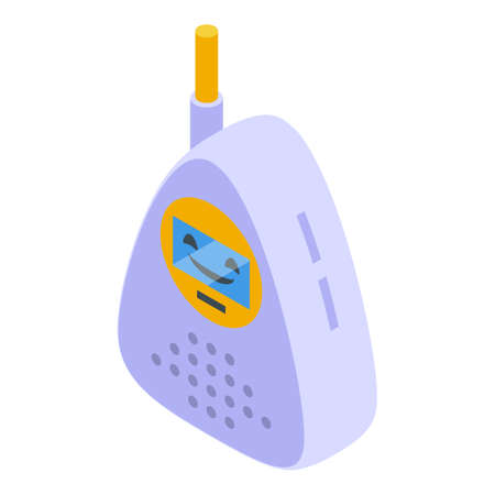 Baby monitor icon isometric vector. Babyphone radio. Intercom careのイラスト素材