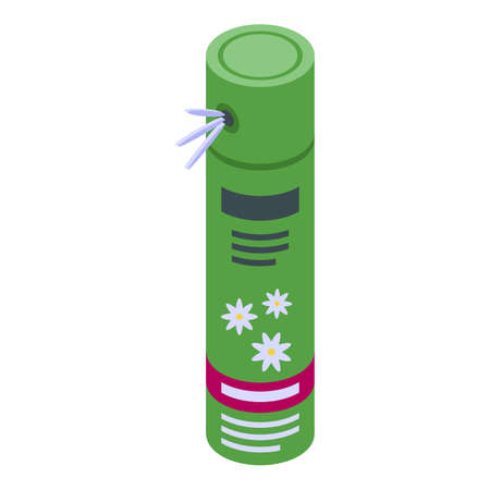 Hair spray icon isometric vector. Can bottle. Aerosol hairsprayのイラスト素材