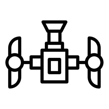 City control drone icon outline vector. Aerial camera. Video deliveryのイラスト素材