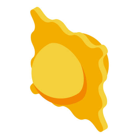 Ravioli manti icon isometric vector. Pasta food. Menu cuisineのイラスト素材