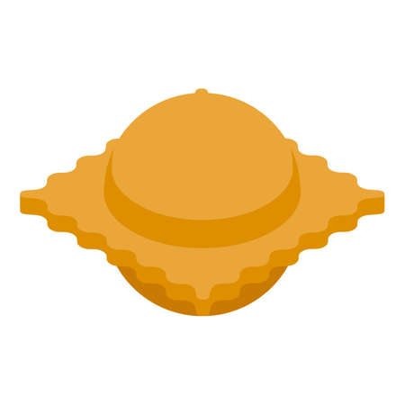 Restaurant ravioli icon isometric vector. Italian pasta. Food cuisineのイラスト素材