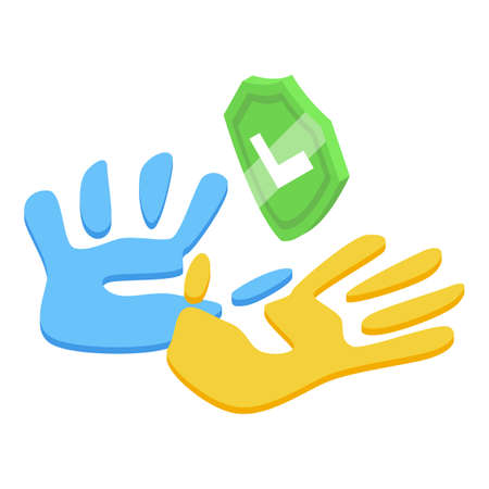 Syndrome down icon isometric vector. Child day. Disability characterのイラスト素材