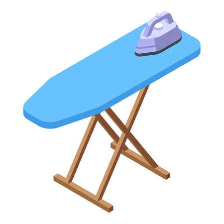 Ironing board icon isometric vector. Electric iron. Electric laundryのイラスト素材