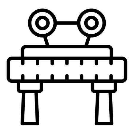 Stop train barrier icon outline vector. Traffic gate. Light dangerのイラスト素材