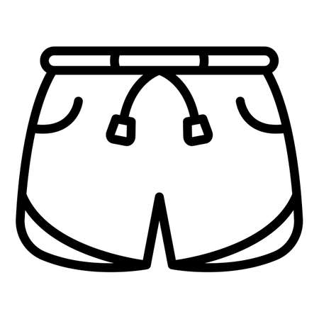Workout shorts icon outline vector. Fashion gym. Sport fitnessのイラスト素材