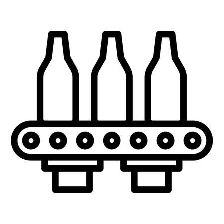 Beer process line icon outline vector. Factory tank. Drink productionのイラスト素材
