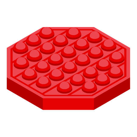 popping toy icon isometric vector. Antistress game. Trendy fingerのイラスト素材