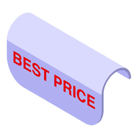 New best price icon isometric vector. Sale sticker. Label offerのイラスト素材