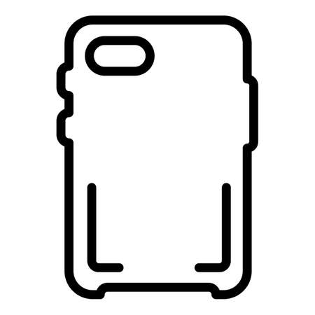 Bumper phone case icon outline vector. smartphone cover. cell deviceのイラスト素材