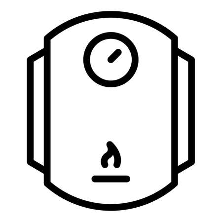 House gas boiler icon outline vector. Heater water. energy systemのイラスト素材