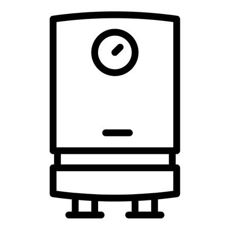 Gas boiler tank icon outline vector. house heater. hot energyのイラスト素材