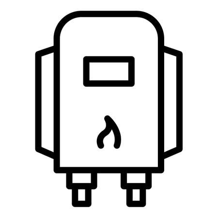 Bathroom Gas Boiler Icon Outline Vector Home Heater Water Hotのイラスト素材 イメージマート