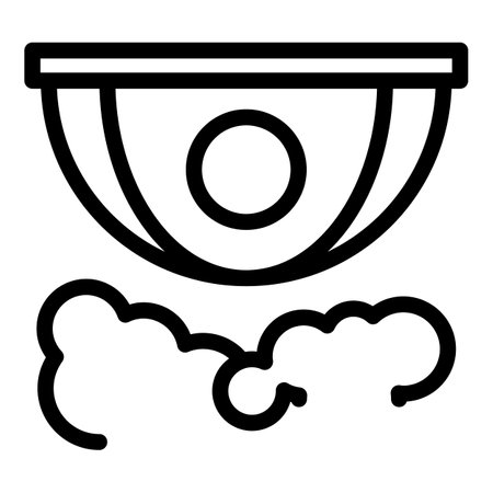 Smoke detector system icon outline vector. fire alarm. home controlのイラスト素材