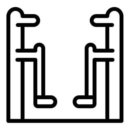 Leg gym equipment icon outline vector. fitness workout. Sport cardioのイラスト素材