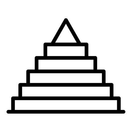 Scene pyramid icon outline vector. Desert cairo. Sand egyptのイラスト素材