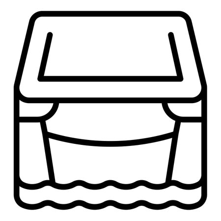 Wedding event tent icon outline vector. Service manager. Ceremony partyのイラスト素材