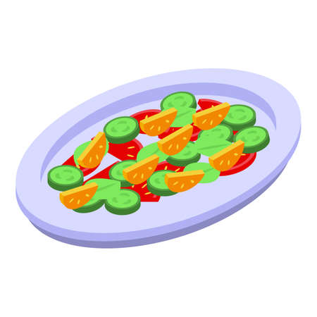 Vegan salad icon isometric vector. Food diet. Cook nutritionのイラスト素材