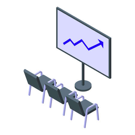 Seminar lesson icon isometric vector. Lecture motivation. People groupのイラスト素材