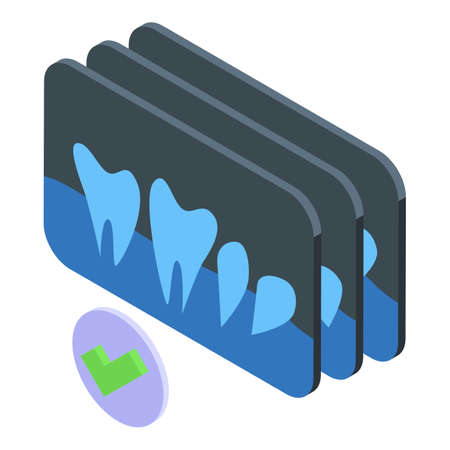 Dental xray image icon isometric vector. Ray scan. Hospital doctorのイラスト素材
