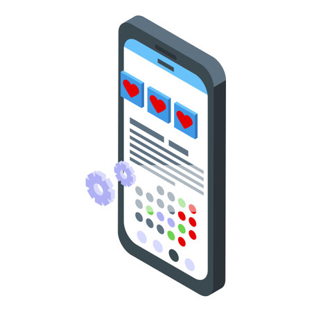 Smartphone sport doctor icon isometric vector. Health patient. Clinic careのイラスト素材