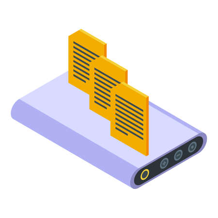 Software ssd icon isometric vector. Laptop code. Work processのイラスト素材