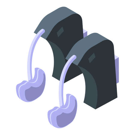 Deaf device icon isometric vector. Ear loss. Hearing lossのイラスト素材