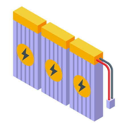 Drone battery pack icon isometric vector. Aerial camera. Future pilotのイラスト素材
