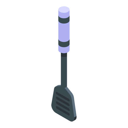 Grill bbq icon isometric vector. Spatula kitchen. Cooking foodのイラスト素材