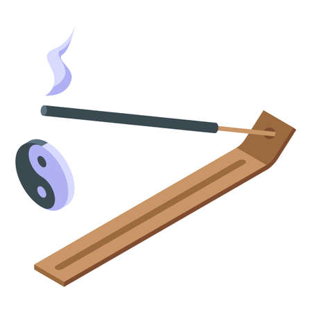 Smoking stick icon isometric vector. Family effort. Multi changeのイラスト素材