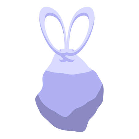 Sack pack icon isometric vector. Garbage bag. Waste canのイラスト素材