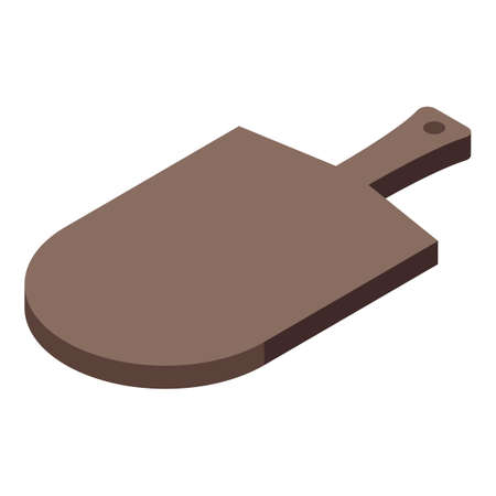 Cooking table icon isometric vector. Wooden board. Pizza restaurantのイラスト素材