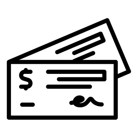 Payment paper icon outline vector. Work passive. Happy dreamのイラスト素材