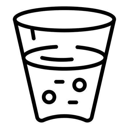 Water mineral glass icon outline vector. Bottle cooler. Company officeのイラスト素材