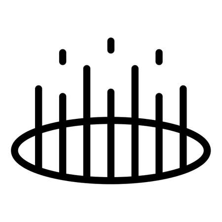 Light fiber icon outline vector. Optic cable. Network wireのイラスト素材