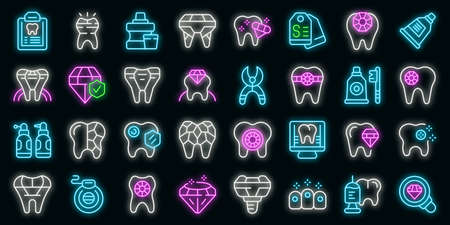 Sport gloves icons set outline vector. Fingers sport. Winter glove vector neonのイラスト素材