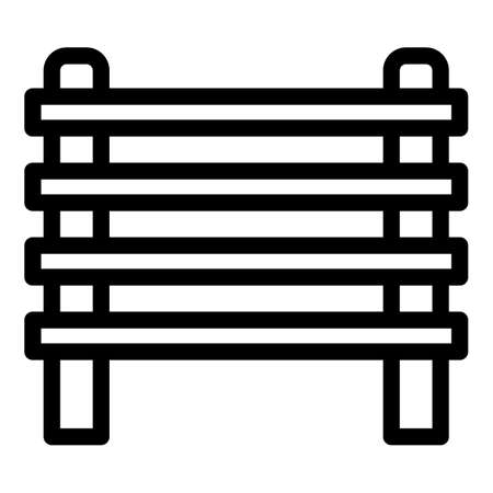 Horse wood bars icon outline vector. Race sport. Track fast runのイラスト素材