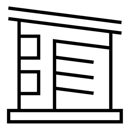 Villa icon outline vector. Modern home. Real estateのイラスト素材