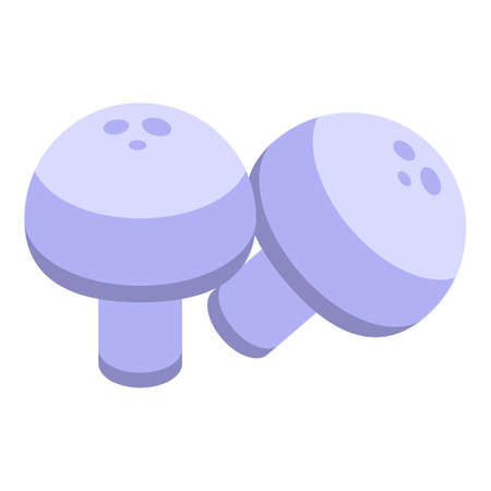 Mushroom zinc icon isometric vector. Food mineral. Iron znのイラスト素材