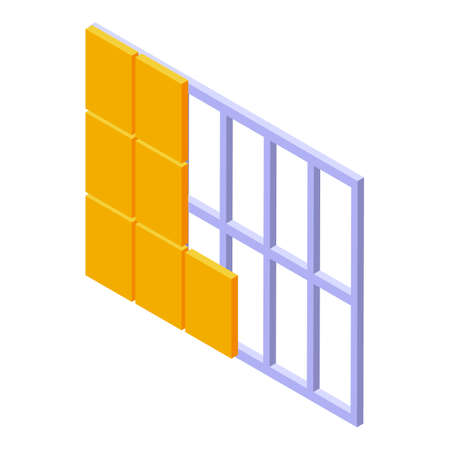 Room drywall icon isometric vector. Wall house. Worker partitionのイラスト素材
