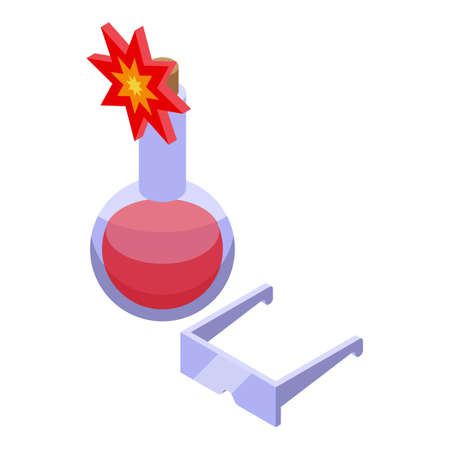 Chemical department icon isometric vector. University legal. Digital educationのイラスト素材