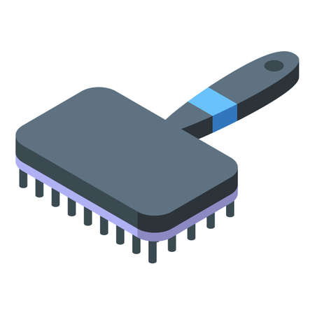 Dog brush icon isometric vector. Pet spa. Salon puppyのイラスト素材