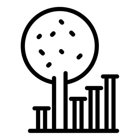 Tree rope park icon outline vector. Sport adventure. Extreme forestのイラスト素材