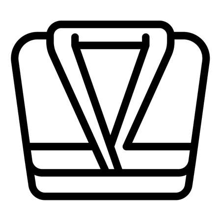 Folded robe icon outline vector. Cloth fabric. Clean pileのイラスト素材