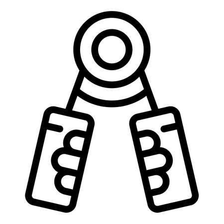 Iron espander icon outline vector. Sport element. Activity bandのイラスト素材