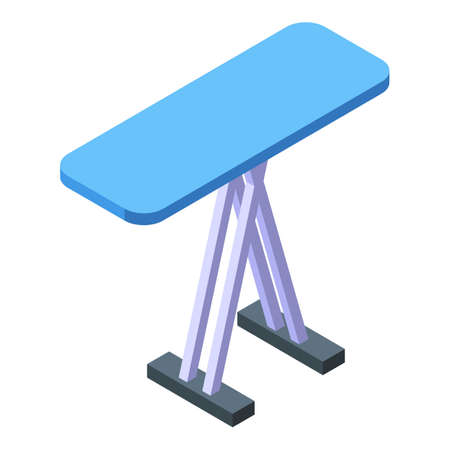 Small ironing board icon isometric vector. Iron room. Home tableのイラスト素材