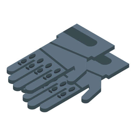 Gloves safety icon isometric vector. Gloves equipment. Biker coverのイラスト素材